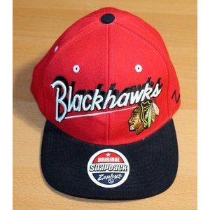 NHL Hockey Chicago Blackhawks Snapback Hat Cap One Size Zephr Embroidered Log